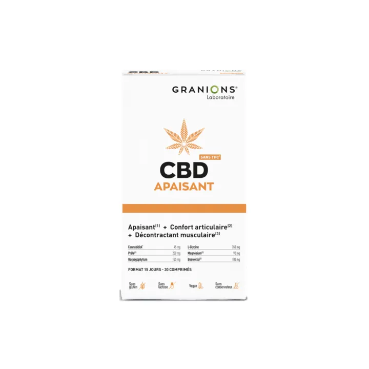 CBD Apaisant Granions - boite de 30 comprimés