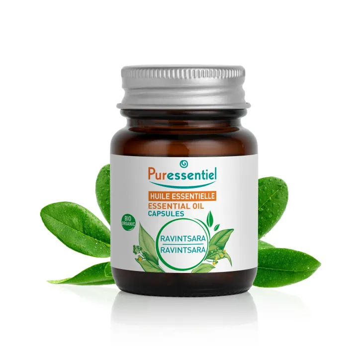 Capsules d'huile essentielle de ravintsara bio Puressentiel - boîte de 60 capsules