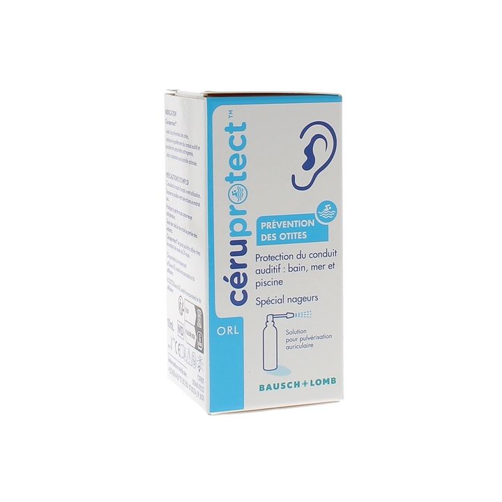 Céruprotect Solution auriculaire prévention des otites spécial nageurs Bausch + Lomb - flacon de 10ml