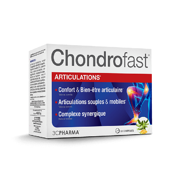 Chondrofast articulations 3C Pharma - boite de 60 comprimés