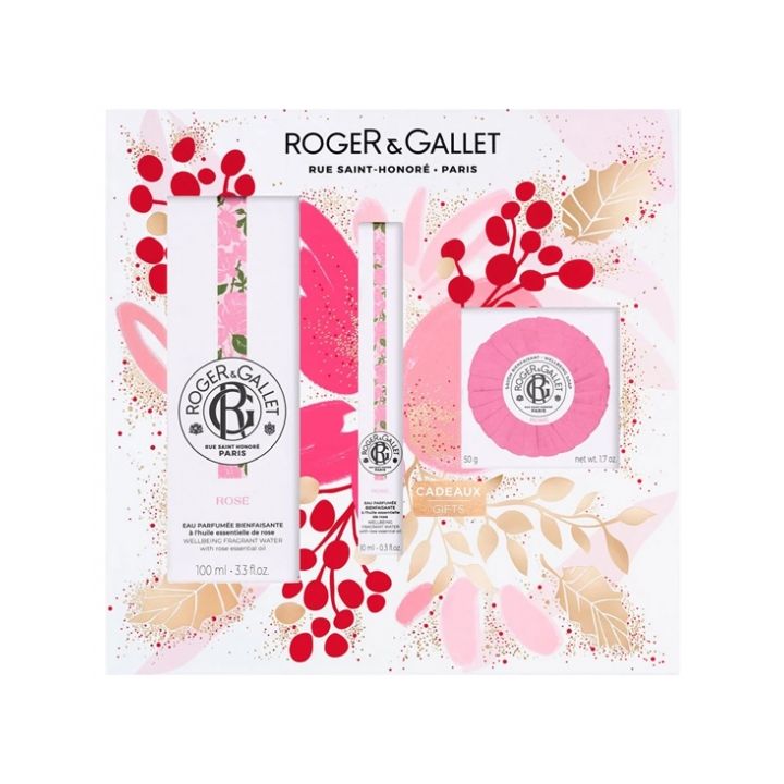 Rose Coffret rituel parfumé Roger & Gallet - coffret contenant 3 produits