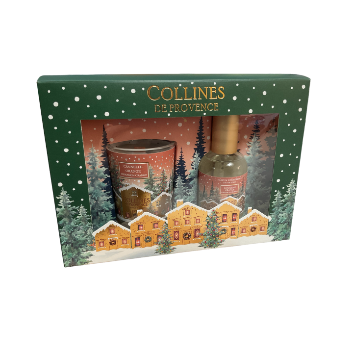 Coffret cadeau Cannelle-orange Collines de Provence - coffret contenant 2 produits