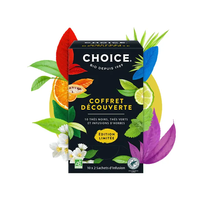 Coffret découverte des thés Choice - boite de 10x2 sachets d'infusion