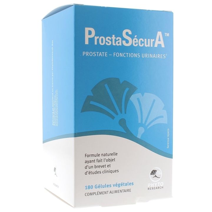 ProstaSécurA prostate - fonctions urinaires Phyto Research - boite de 180 gélules