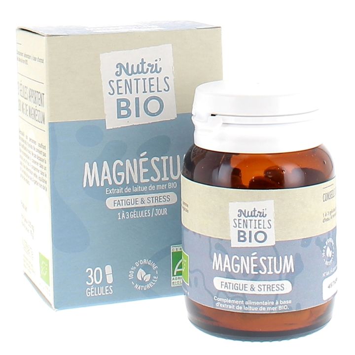 Magnésium nutri'sentiels bio Nutrisanté - pot de 30 gélules