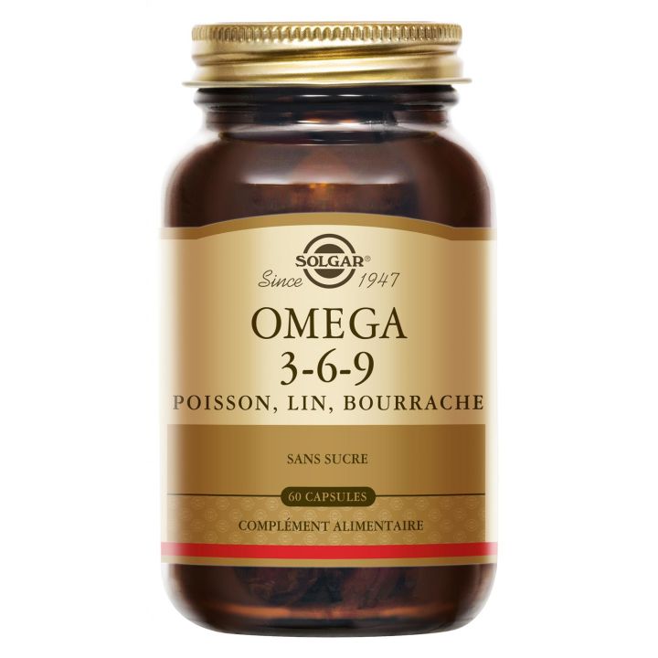 Oméga 3-6-9 Solgar - boite de 60 softgels