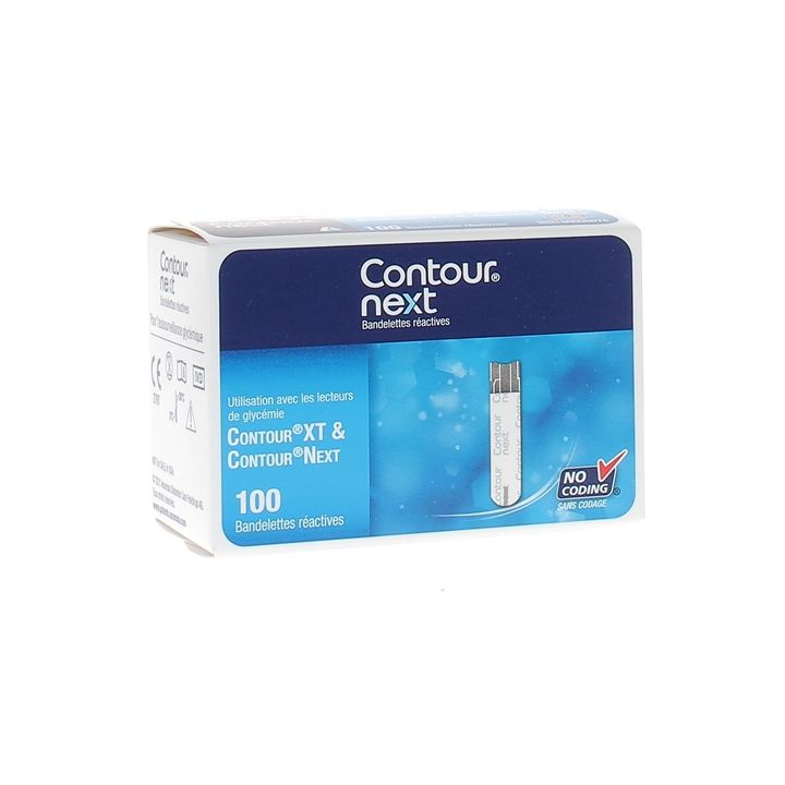 Contour Next Bandelettes réactives - boîte de 100 bandelettes