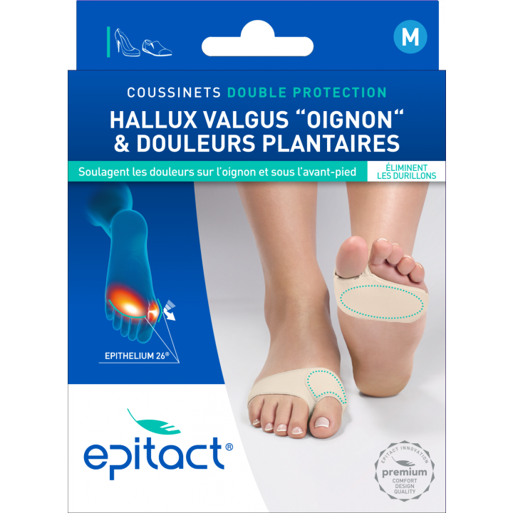 Coussinets Double protection Hallux Valgus M Epitact - 1 paire