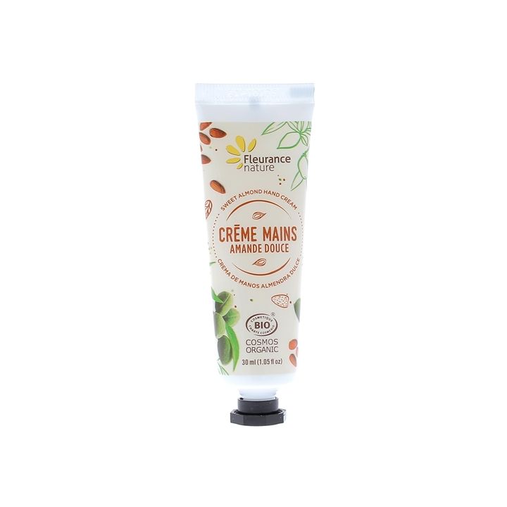 Crème mains amande douce bio Fleurance nature - tube de 30 ml