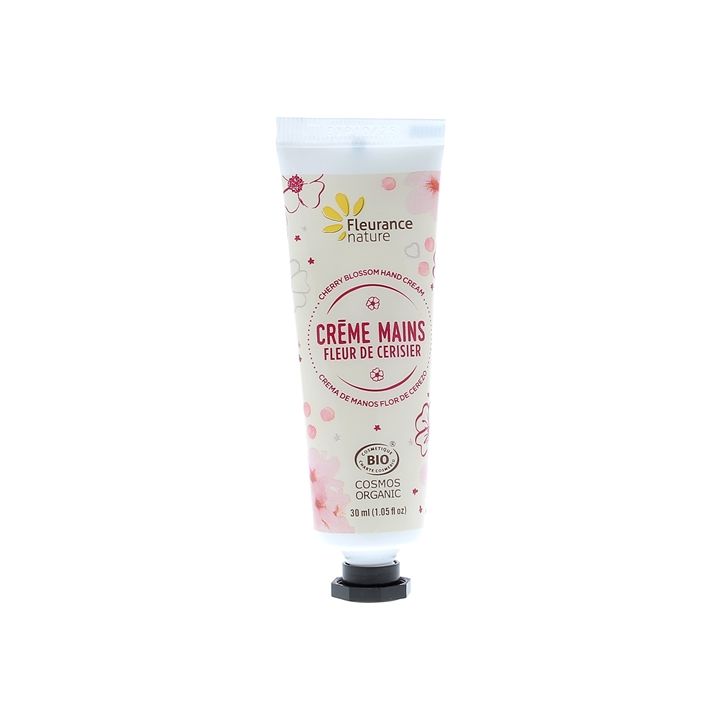 Crème mains fleur de cerisier bio Fleurance nature - tube de 30 ml