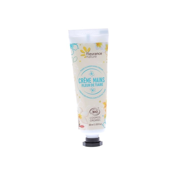 Crème mains fleur de tiaré bio Fleurance nature - tube de 30 ml