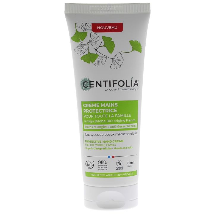 Crème mains protectrice bio Centifolia - tube de 75 ml