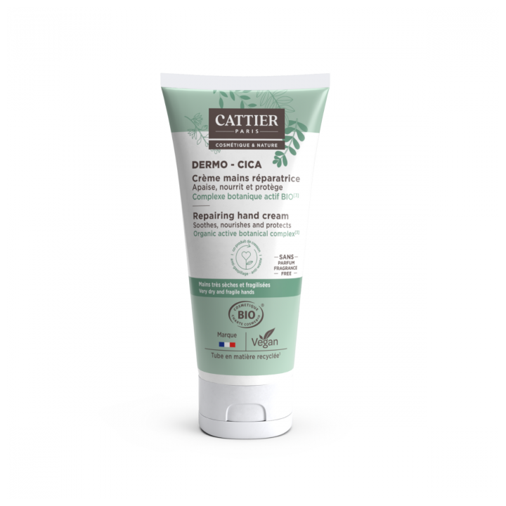 Crème mains réparatrice Dermo-Cica bio Cattier - tube de 50ml