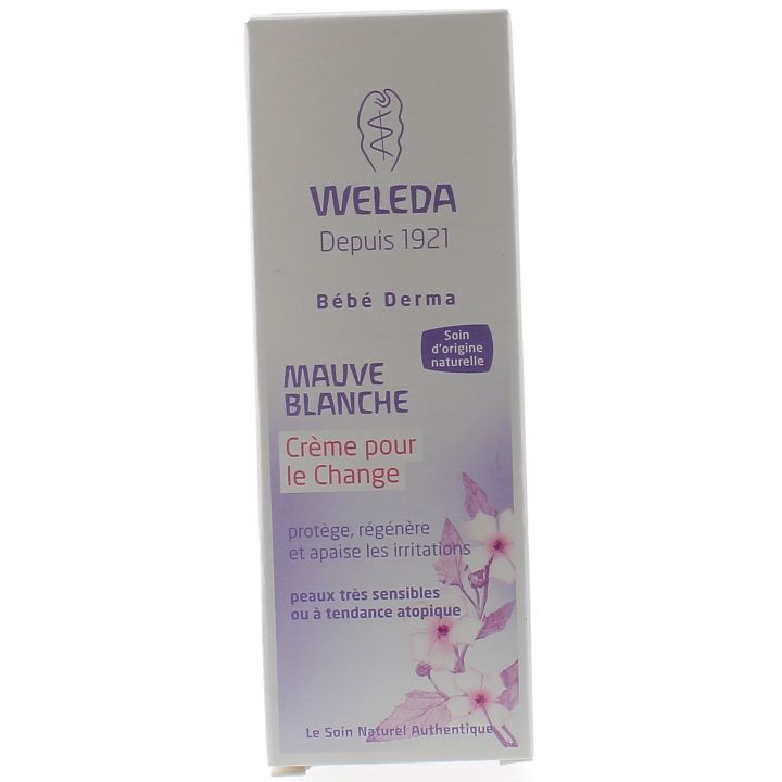 Crème pour le change mauve blanche Weleda - tube de 50 ml