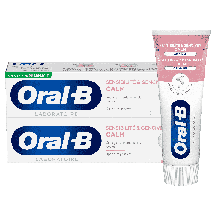 Dentifrice Oral-B Calm Sensibilité et gencives original - lot de 2 tubes de 75 ml