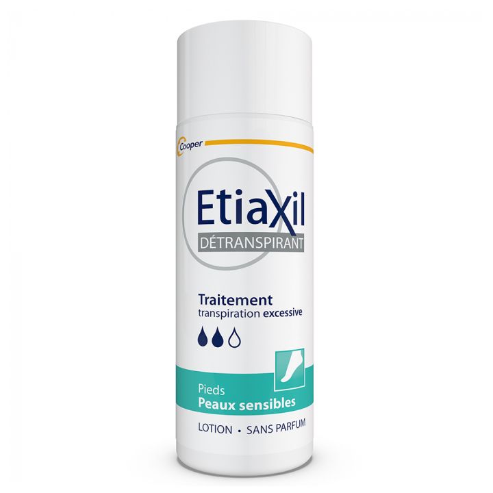 Détranspirant pieds peaux sensibles Etiaxil - flacon de 100ml