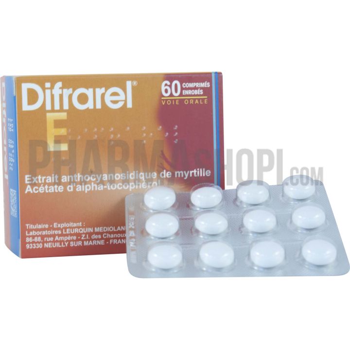 Difrarel E - 60 comprimés enrobés