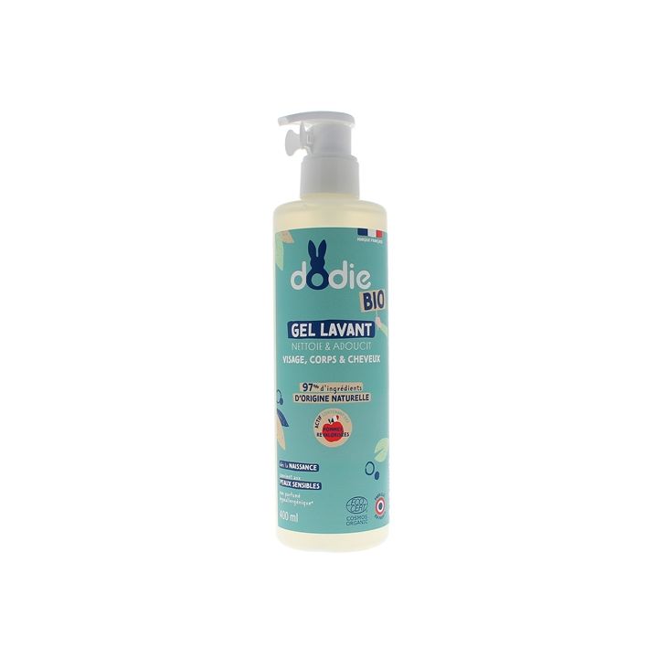 Gel lavant bio Dodie - flacon pompe de 400ml