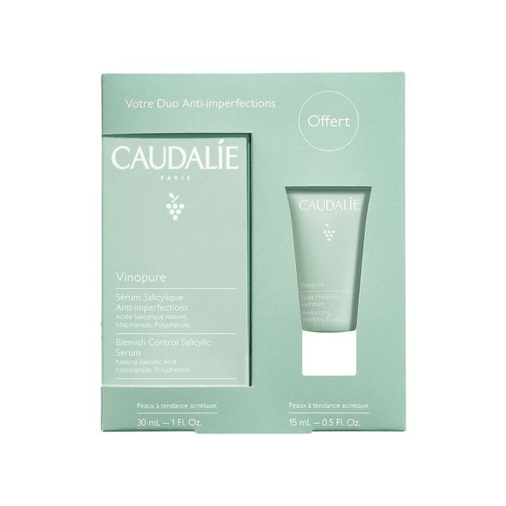 Vinopure Duo anti-imperfections peaux à tendance acnéiques Caudalie - coffret de 2 produits