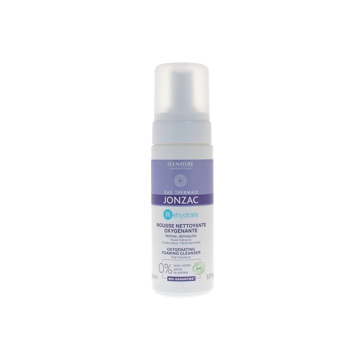 Rehydrate Mousse nettoyante oxygénante Eau Thermale Jonzac - flacon de 150 ml