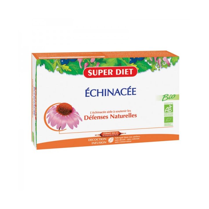 Echinacée Bio Super Diet - 20 ampoules de 15 ml