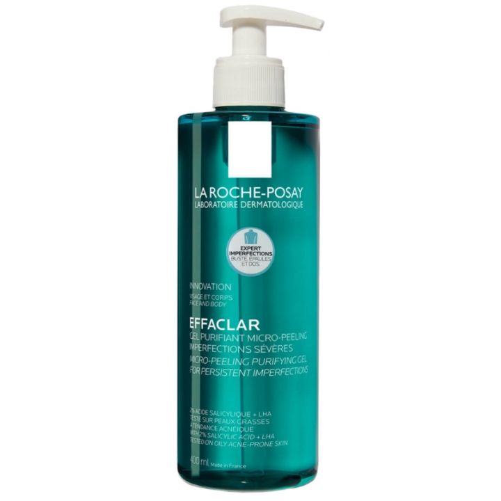 Effaclar Gel purifiant micro-peeling La Roche-Posay - flacon-pompe de 400 ml