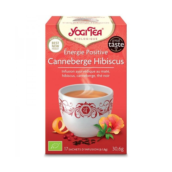 Energie positive canneberge hibiscus BIO Yogi Tea - 17 infusettes