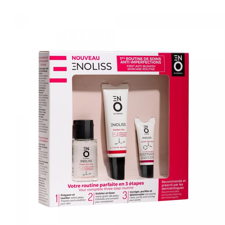 Enoliss Perfect Skin Routine de soins anti-imperfections ENO laboratoire Codexial - coffret de 3 produits