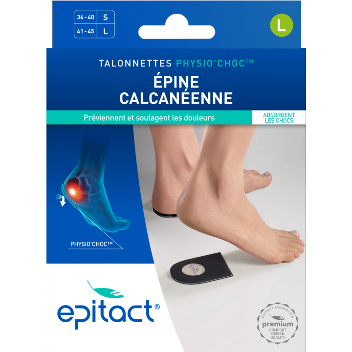 Talonnettes Physio'choc épine calcanéenne taille L Epitact - 1 paire