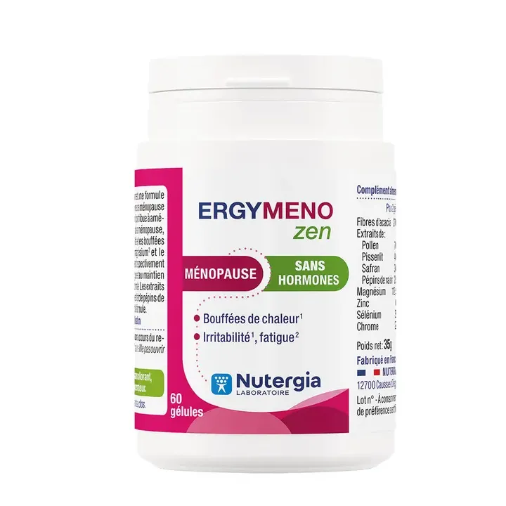 ErgyMeno Zen ménopause Nutergia - pot de 60 gélules