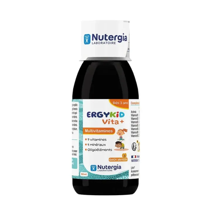 Ergykid Vita+ multivitamines Nutergia - flacon de 150ml