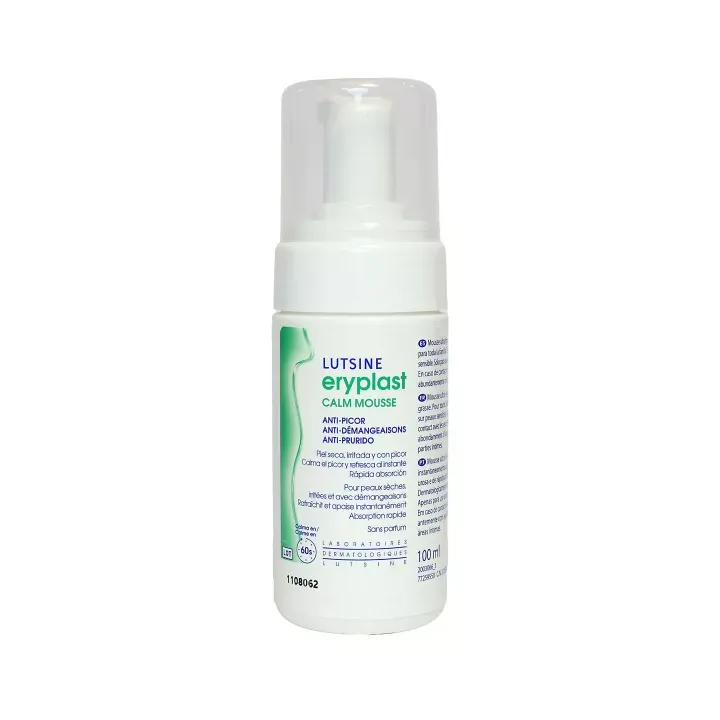 Eryplast Calm Mousse apaisante visage Lutsine - flacon-pompe de 100ml