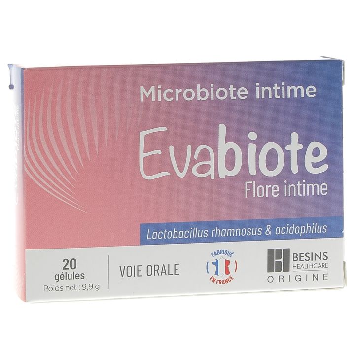 Evabiote flore intime Besins Healthcare - boite de 20 gélules