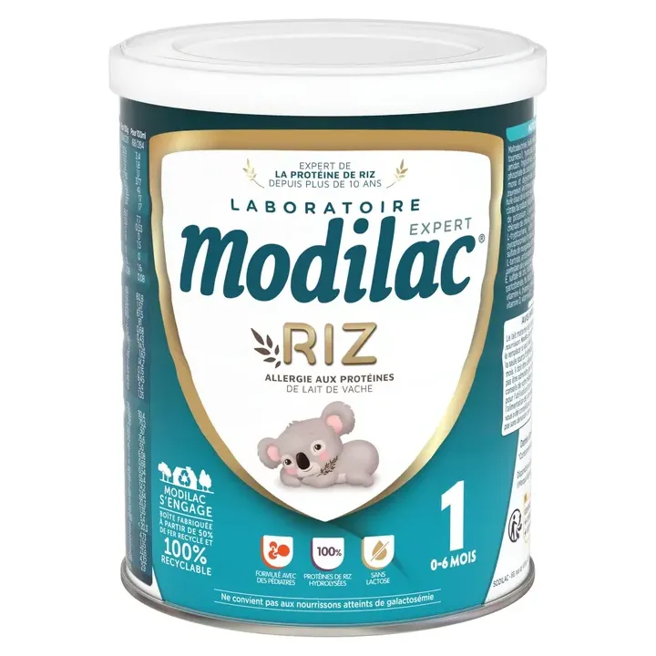 Lait de riz en poudre 1er âge 0-6 mois Modilac Expert - pot de 400g