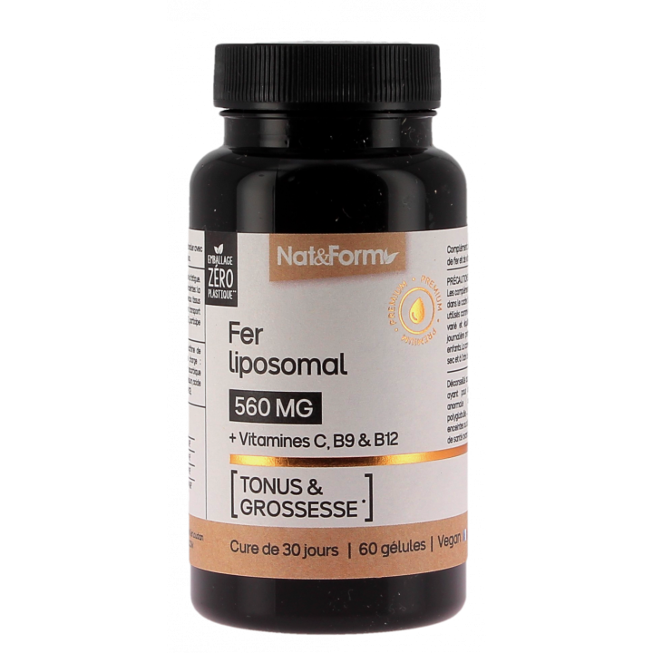 Fer Liposomal Nat&Form - boîte de 60 gélules