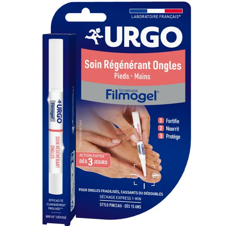 Filmogel Soin régénérant ongles Urgo - stylo pinceau de 2,3ml