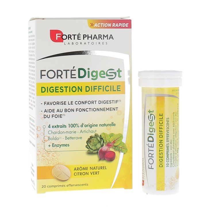 Forté Digest Digestion difficile Forté Pharma - boîte de 20 comprimés effervescents