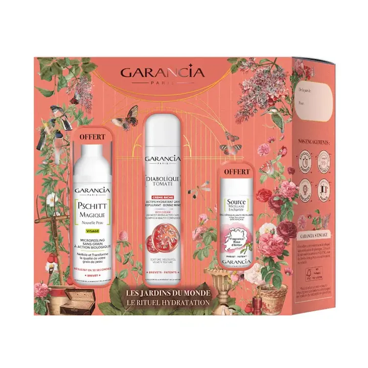 Coffret Les Jardins du Monde rituel hydratation Garancia - coffret de 2 produits dont 1 offert