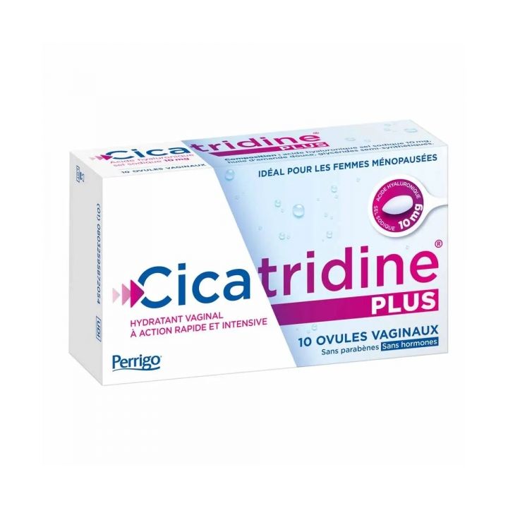 Cicatridine plus ovules vaginaux Perrigo - boite de 10 ovules