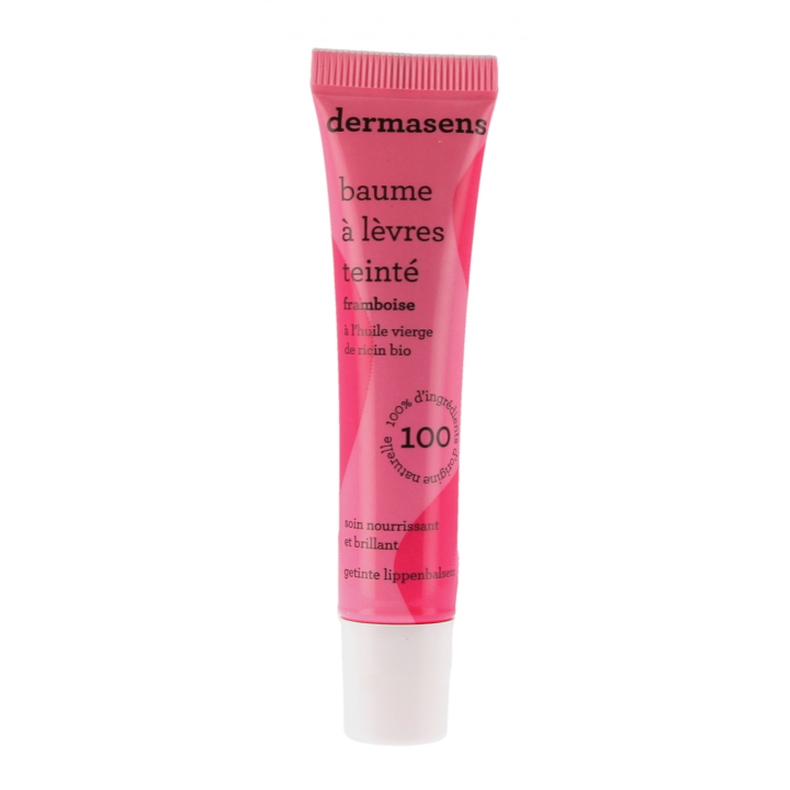 Dermasens baume à lèvres teinté framboise Marque Verte - tube de 15ml