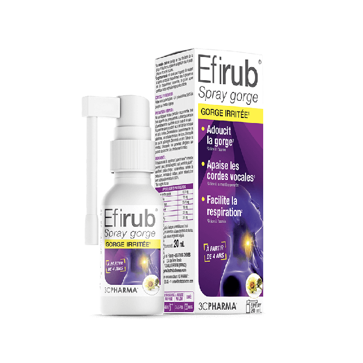 Efirub spray gorge 3C Pharma - spray de 20ml