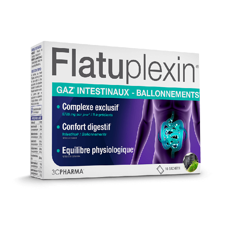 Flatuplexin 3C Pharma - boîte de 16 sachets