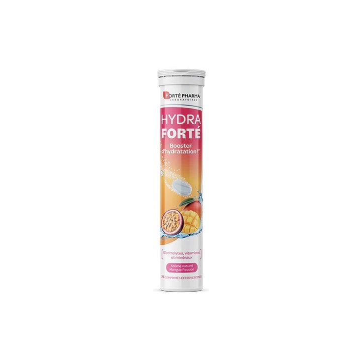 Hydra Forté booster d'hydratation arôme naturel mangue passion Forté Pharma - 24 comprimés effervescents