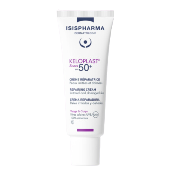 Keloplast Scars SPF50+ crème réparatrice Isispharma - tube de 40ml