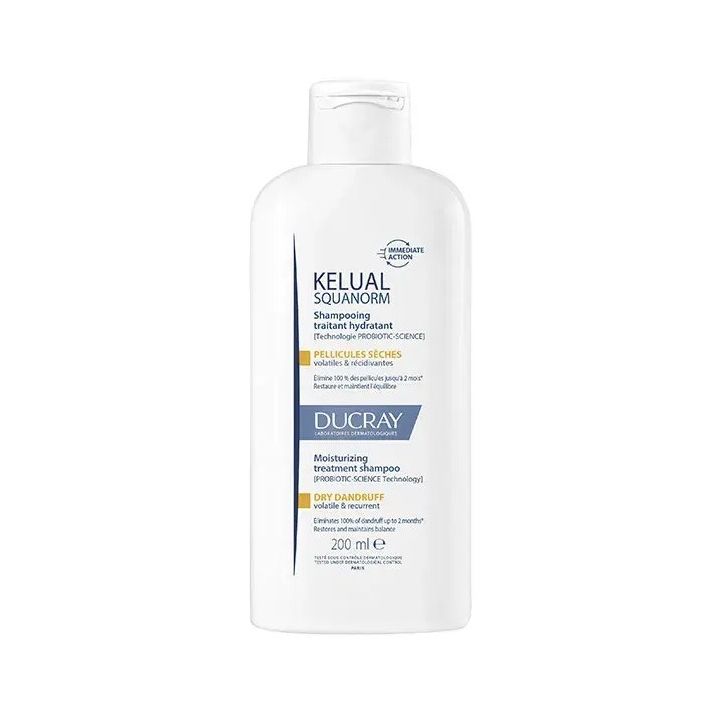 Kélual Squanorm shampooing traitant hydratant pellicules sèches Ducray - tube de 200ml