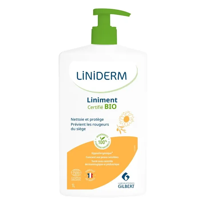 Liniderm Liniment huile de tournesol et olive Gilbert - flacon-pompe de 1L