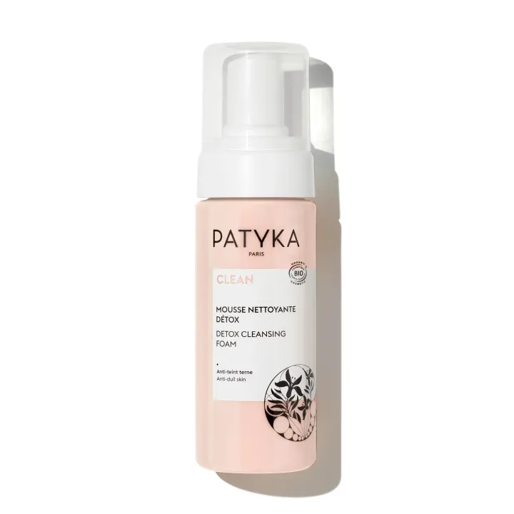 Mousse nettoyante détox bio Clean Patyka - flacon-pompe de 150ml