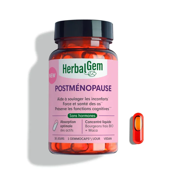 Postménopause Herbalgem - boîte de 30 gélules