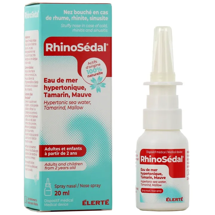 RhinoSédal eau de mer hypertonique Élerté - spray de 20ml