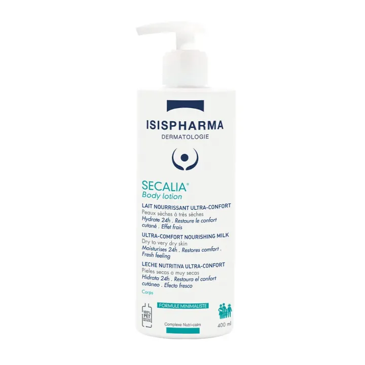 Secalia lait nourrissant ultra-confort Isispharma - flacon-pompe de 400ml